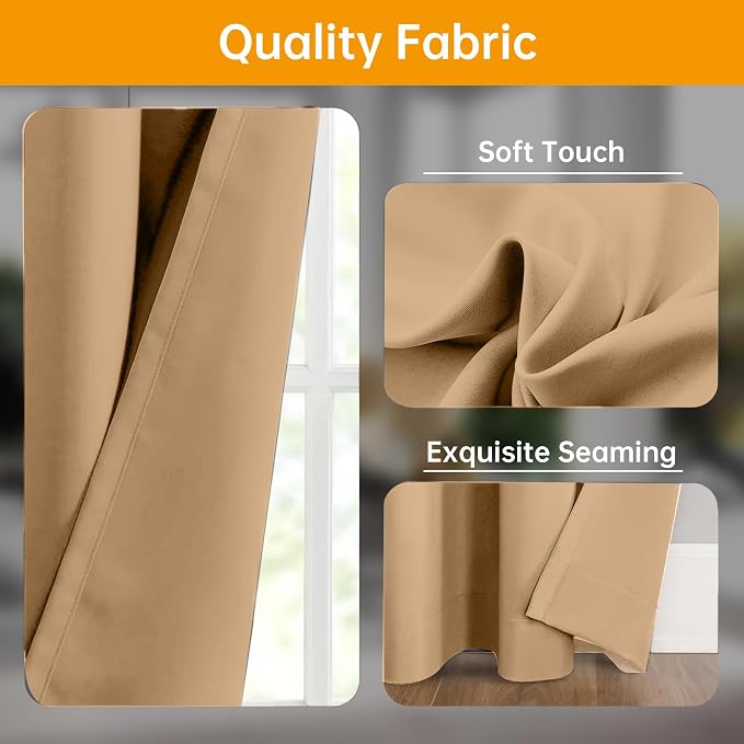 Hoeflife Room Divider Curtains Blackout Floor to Ceiling Curtain - Image 4