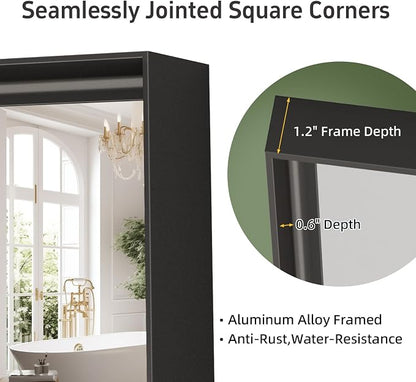 32”x 24” Black Bathroom Mirrors - Image 5