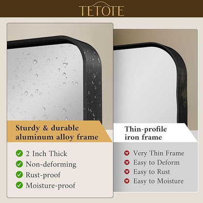 TETOTE 32 x 36 Inch Black Mirror - Image 2