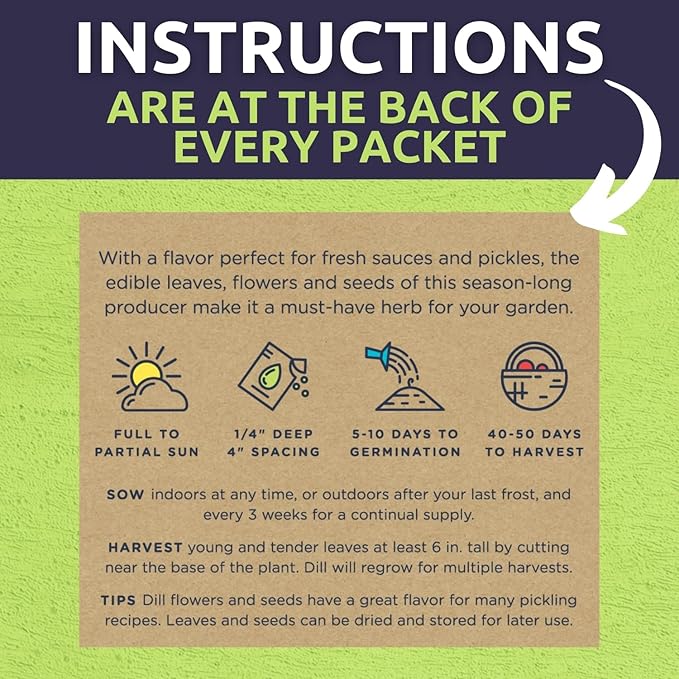 Organic Herb Seeds Variety Pack - 16 Individual Packs - 2025 Season - Basil, Cilantro, Dill, Thyme, Parsley and More! for Indoor & Outdoor Planting (Non-GMO, Certified Organic)