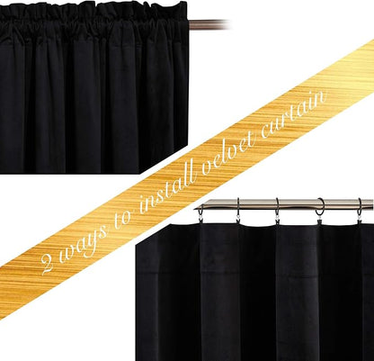 NICETOWN Insulated Black Out Velvet Curtains - Image 3