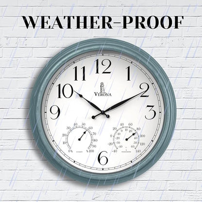 18 inch Outdoor Clocks for Patio Large Waterproof - Image 5