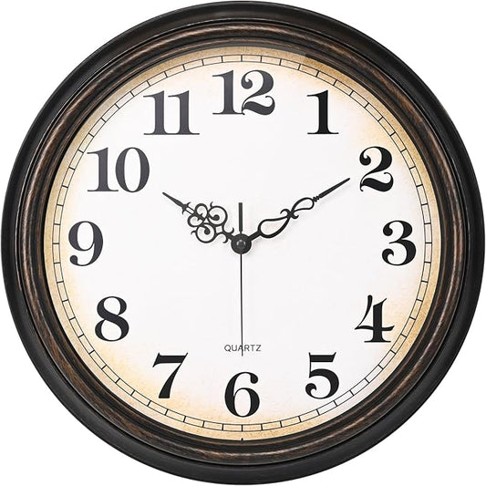 Yoiolclc Large Wall Clock 16 Inch Silent Non-Ticking Vintage Wall Clocks by YoiolclcWallClock