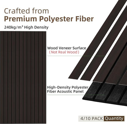 TO-TH Wood-Look Sound Panels, 4 Pack 47.2” x 23.6” Soundproof Wall Panels - Image 2