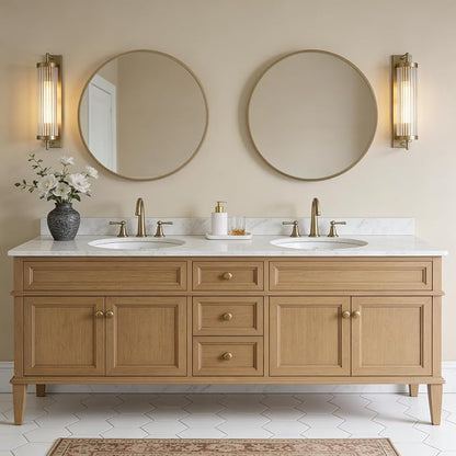 WallBeyond Round Wood Mirror 28" Circle Wall Mirror - Image 4