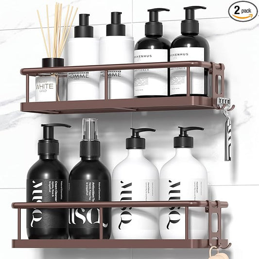 YASONIC Shower Caddy Adhesive, No Drill Bathroom Shower Organizers, by YASONIC