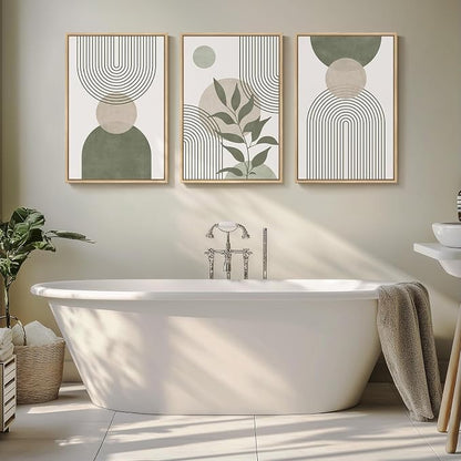 Framed Sage Green Boho Wall Art - Image 8