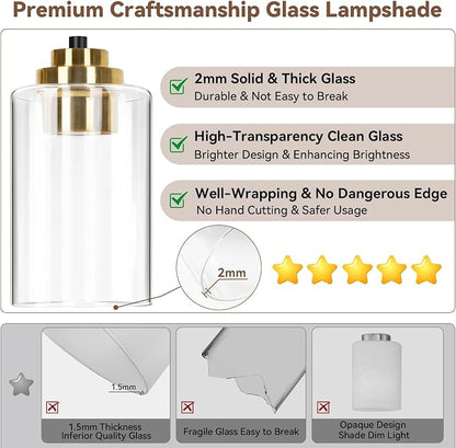 3-Light Bathroom Light Fixtures, Classic Wall Light Fixture - Image 3