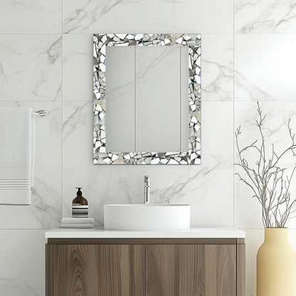 HOMETITUTE Wallpaper Border Peel and Stick Wall Decor PVC Mosaic Mirror Look - Image 3