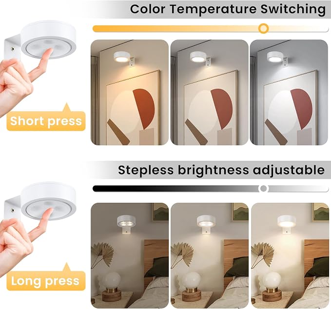 2-Pack Picture Light Battery Operated, LED Painting Lights - Image 5