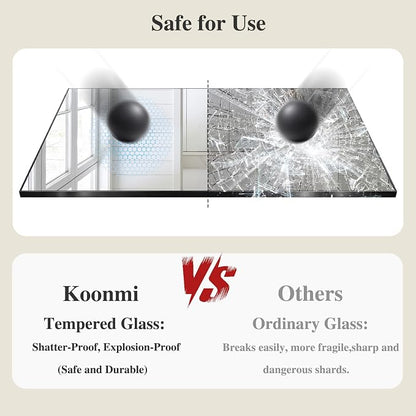Koonmi Black Rectangle Wall Mirror, 24x32 Inch Bathroom Mirror, Aluminum Frame - Image 5