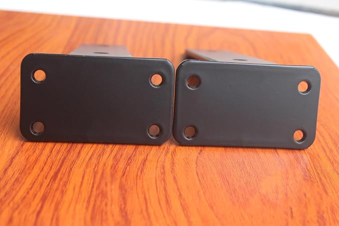 6 Pack - 4 inch Black Hidden L Shelf Bracket Iron Floating Shelf Brackets - Image 4