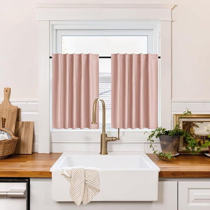 RYB HOME 100% Blackout Short Curtains by RYBHOME