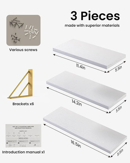 BAYKA Wall Shelves for Bedroom Decor, Floating Wall Shelves for Living Room - Image 6