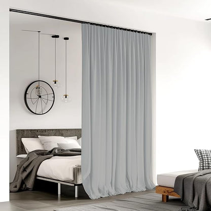 Room Divider Curtains for Ceiling Track Rod, 8.3 ft Wide x 9 ft Tall, 1 Panel - Image 2