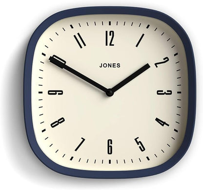 JONES CLOCKS® Marvel Wall Clock | Modern Retro Rounded Square Clock | 10 inch | by JONESCLOCKS