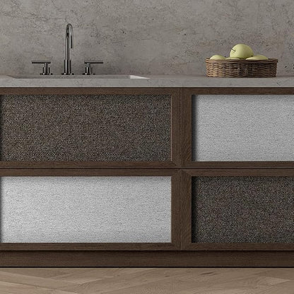 SHUFA White Brown Cotton-Like Textured Grasscloth Wallpaper Matte Thick Real - Image 5