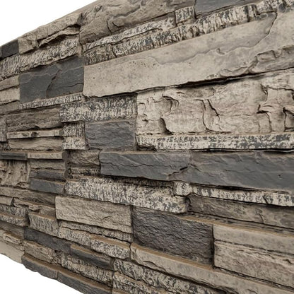 EverStone Cascade Faux Stone Panel, 48 5/8"W x 24 3/4"H x 1 1/4"D, Urban Color - Image 7
