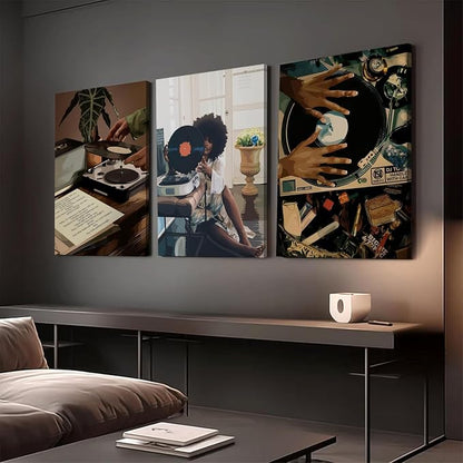 YFvrPt Black Girl Wall Art Decor Modern Black Woman Painting Prints - Image 4