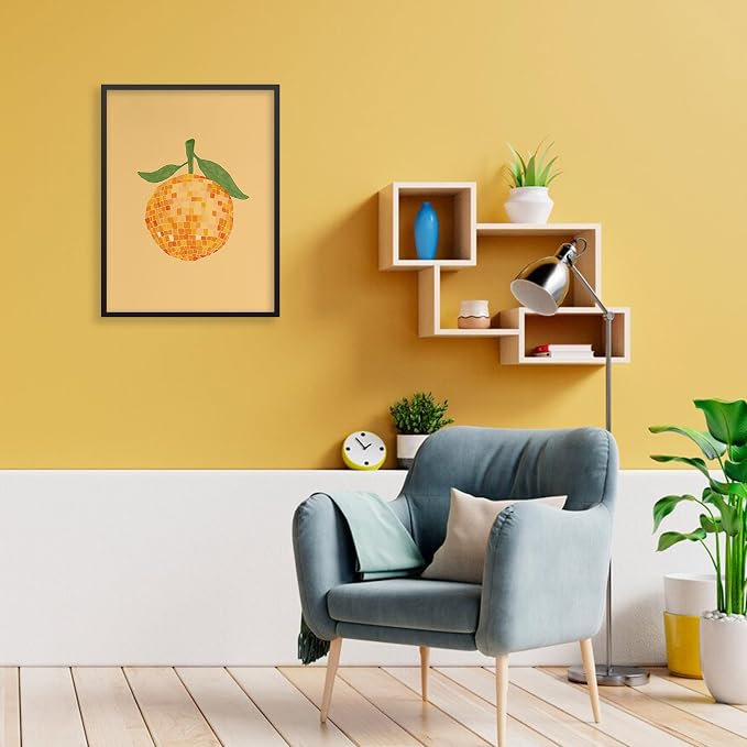 Retro Funky Orange Canvas Wall Art Fashion Disco Ball Aesthetic Posters 16X24 - Image 7