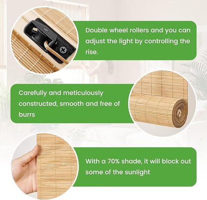 Bamboo Blinds Easy to Install Bamboo Shades - Image 2