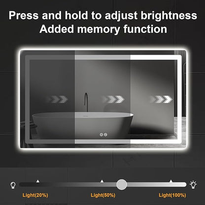 Led Mirror for Bathroom, 30x55 Bathroom Vanity Mirror for Wall - Image 2