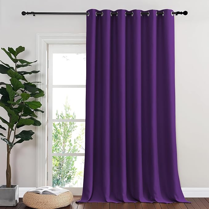NICETOWN Room Divider Curtain 132 Inches Long, Wide Blackout Sliding Door by NICETOWN