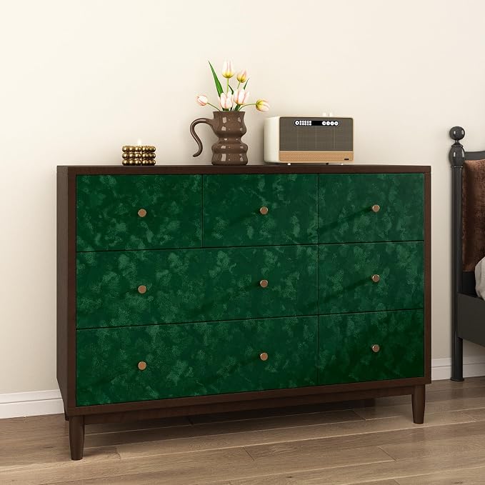 Wallercity Emerald Green Velvet Peel and Stick Wallpaper 15.8''x78.7'' Soft - Image 2