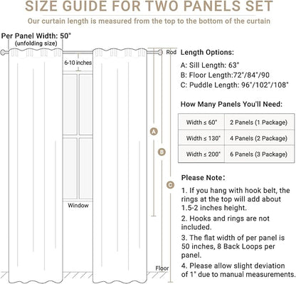 100% Blackout Shield Linen Blackout Curtains - Image 8