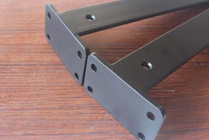 8 Pack - 6 inch Black Hidden L Shelf Bracket Iron Floating Shelf Brackets - Image 7