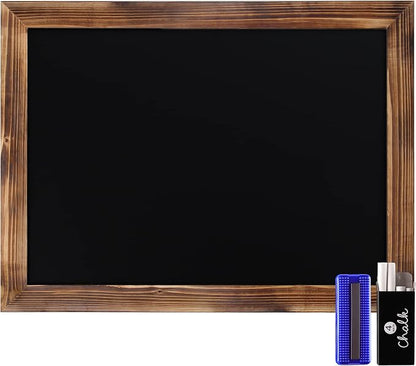 HBCY Creations 18" x 24" Torched Brown Solid Wood Frame Wall Chalkboard by HBCYCreations