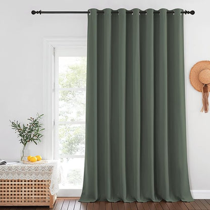 NICETOWN Blackout Sliding Door Curtain 108 inches Long, Grommet Room Darkening by NICETOWN