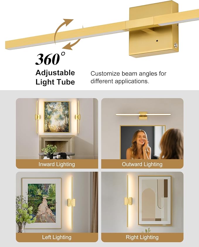 Rayogale 40 Inch 8000mAh Rechargeable Wall Sconce - Image 4