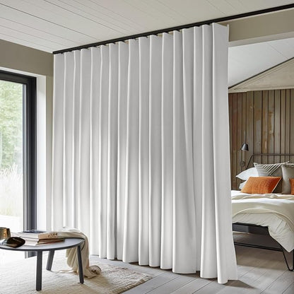 MaKefeile Room Divider Curtains Total Blackout Privacy Curtain Panel Room by Makefeileshade