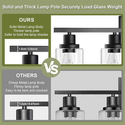 Unicozin Modern Bathroom Light Fixtures, 4 Light Vanity Lights Over Mirror - Image 4