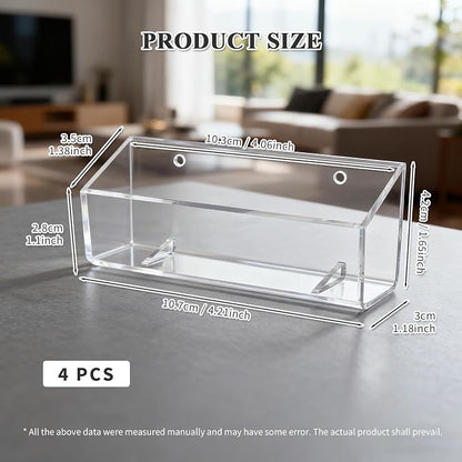 4 Pack Acrylic Business Card Holder, Wall Mount Name Card Holder, Office - Image 2