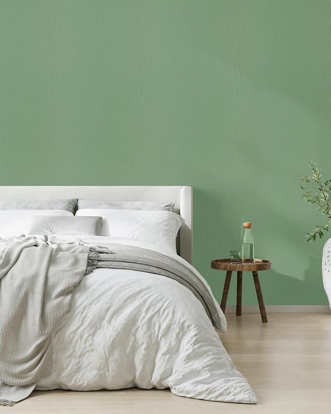 Wood Contact Paper Green Peel and Stick Wallpaper, Thickened No Tearing Vinyl - Image 4