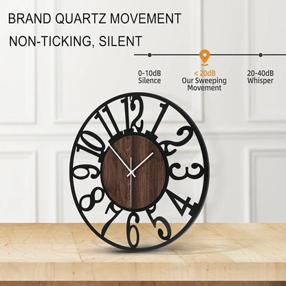 Large Wall Clock for Living Room Decor, 20 Inch Non Ticking Silent, Battery - Image 5
