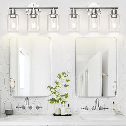 Zarbitta 3-Light Bathroom Light Fixtures, Brushed Nickel Vanity Light, - Image 5