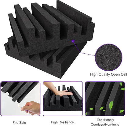 TroyStudio Thick Acoustic Foam Panels, Dense Soundproof Padding Tile, Recording - Image 4