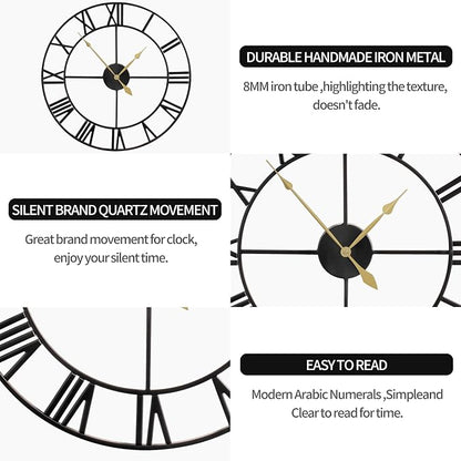 LEIKE 80CM Extra Large Wall Clock - Image 3