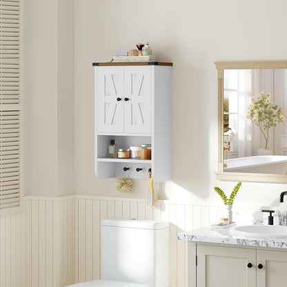 MAHANCRIS Bathroom Wall Cabinet, Farmhouse Medicine Cabinet - Image 2