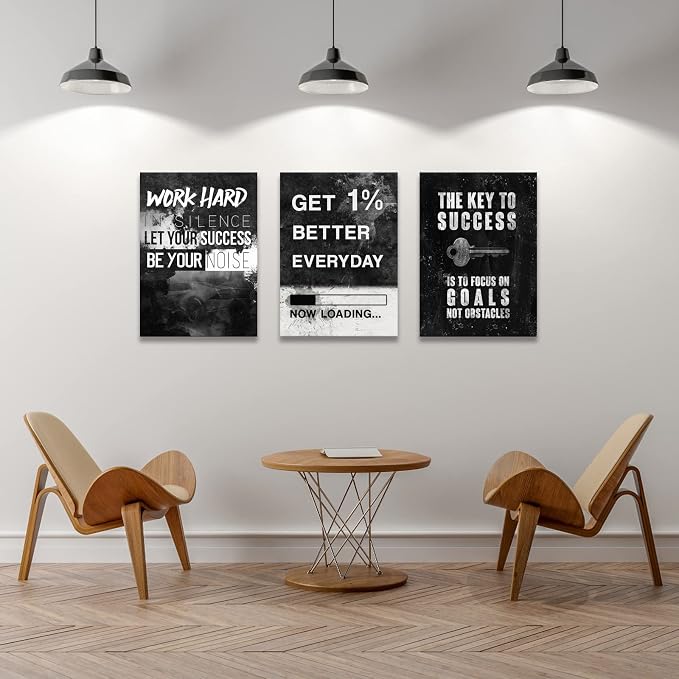 KAWAHONE Motivational Success Canvas Wall Art - Image 3