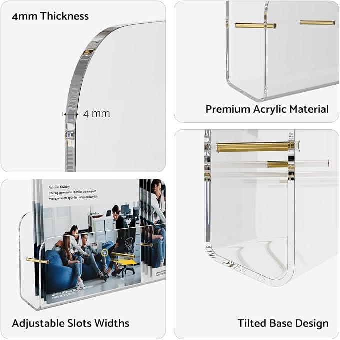 HIIMIEI Brochure Holder Wall Mount, Pamphlet Display Stand - Image 5
