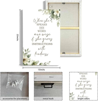 HIWX Christian Wall Decor, Sage Green Botanical Bible Verses Framed Canvas - Image 8