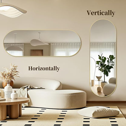 Oval Full Length Mirror, Ultra-Clear Explosion-Proof Dressing Mirror, Simple & - Image 7