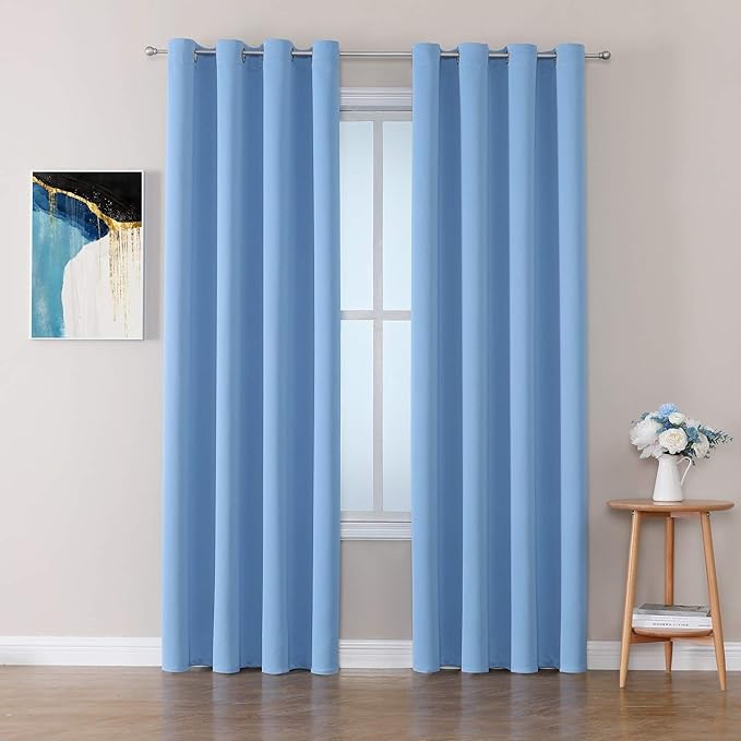 ChrisDowa Room Darkening Curtains 90 Inches Long 2 Panels Set by ChrisDowa