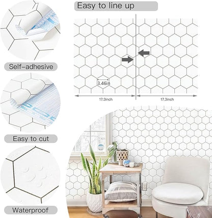 Kitchen Peel and Stick Wallpaper White Wallpaper Modern Contact Paper - Image 2