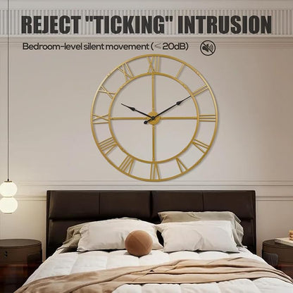 40 Inch Large Wall Clock for Living Room Decor – Easy-Assembly Silent - Image 4