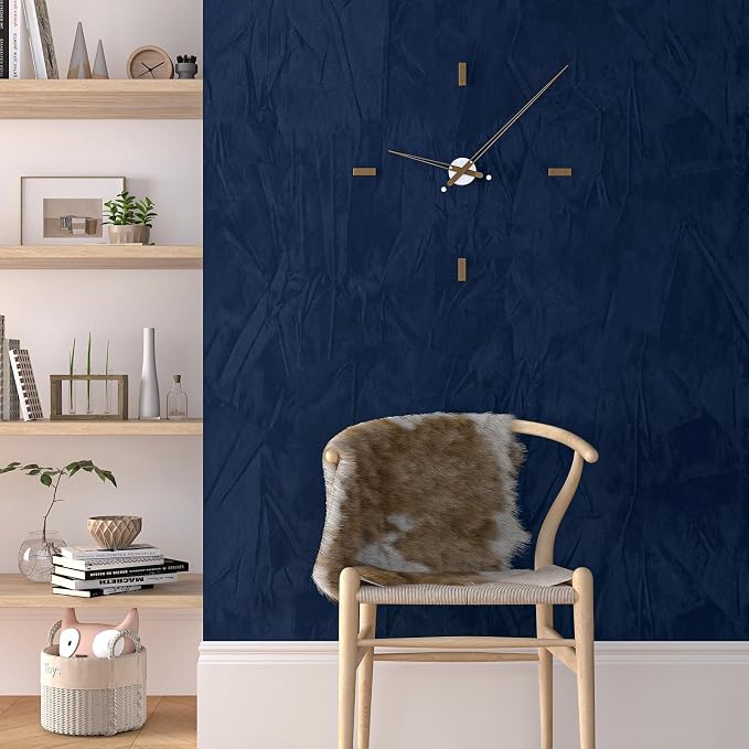 Blue Velvet Fabric Wallpaper Peel and Stick Felt Contact Paper 17.7"x80" - Image 7